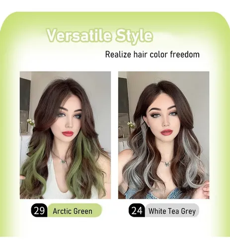 Set De 2 Extensiones Sintéticas De Pelo Rizado De Colores De