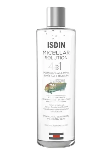 Isdin Micellar Solution 4 En 1 Limpieza Facial X 400 Ml