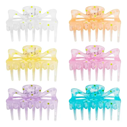Broches De Pelo Decorados Con Flores Pack De 12 Unidades