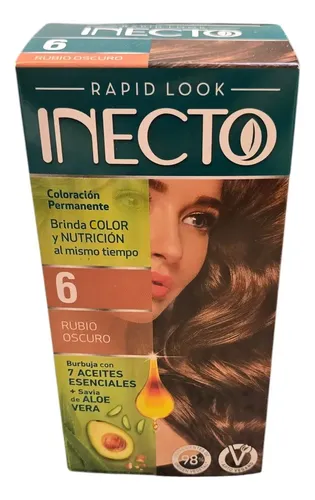 Kit De Tintura Inecto Coloración Permanente 6 Rubio Oscuro
