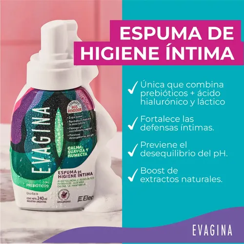Evagina Espuma De Higiene Intima Con Probióticos 240ml