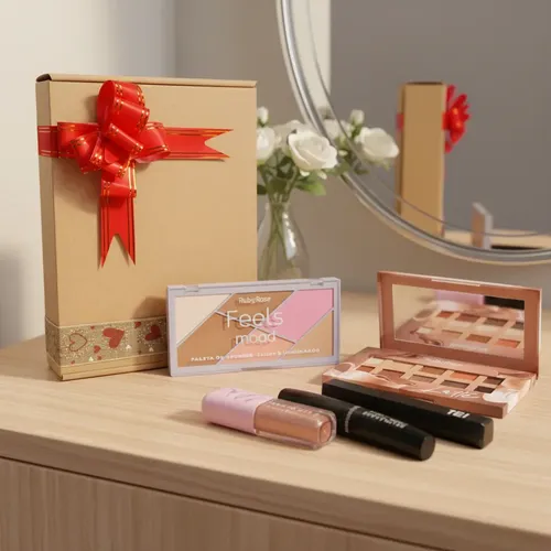 Set Maquillaje Ruby Rose 5 Cosméticos Caja Regalo Premium