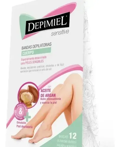 Depimiel Bandas Depilatorias Cuerpo Argan X 12 Unidades