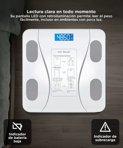 Balanza Digital Baño Gadnic Manejo Por App Medición Múltiple