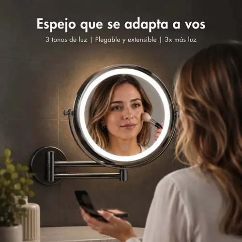 Gimify F97TJ5H7S977H5 Redondo – Luz cálida / Blanco cálido – Plateado – Recargable 20 cm (Incluye: Con luz)