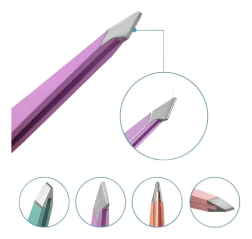 Kit De 4 Pinzas De Depilar Acero Inoxidable Cejas Bozo