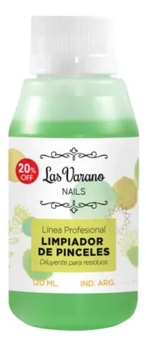 Limpiador De Pinceles Uñas Profesional 120ml Las Varano