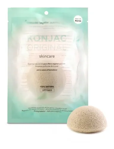 Konjac Esponja Facial Arcilla Verde Frances Piel Mixta