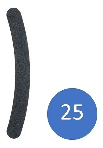 Lima Negra Banana Para Manicura Pulir Uñas 100/180 Pack X25