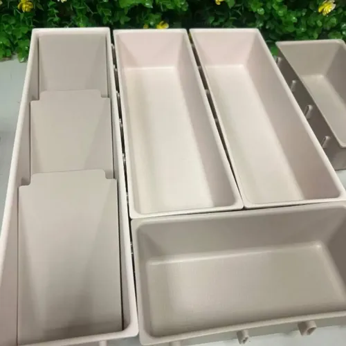 X6 Piezas Encastrable Organizador Maquillaje Cajon Separador