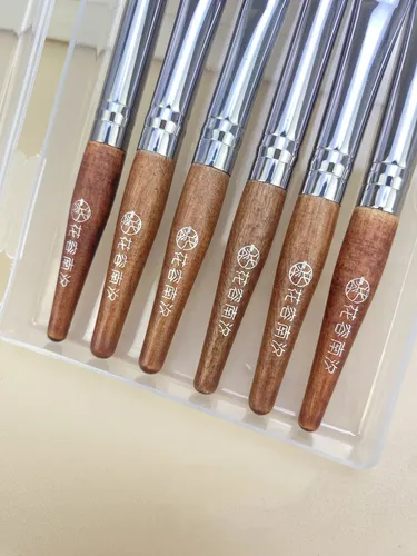 Set De 6 Minibrochas De Maquillaje Para Ojos De Crin De Caba
