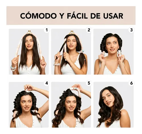 Modelador Buclera De Pelo Sin Calor Antifrizz Onduladora