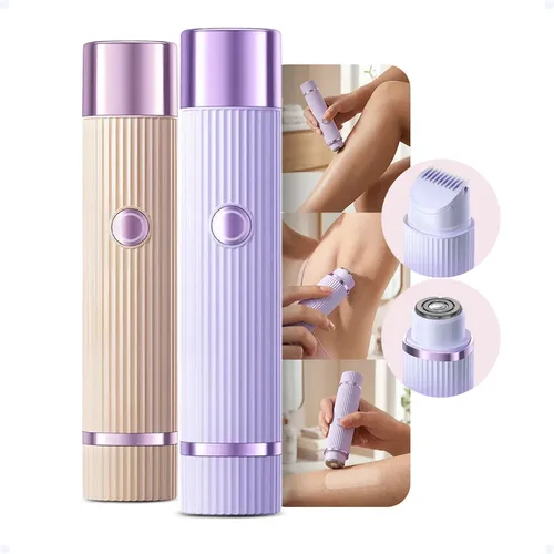 Depiladora Eléctrica Mujer 2 En 1 Lila Body Hair 5v //