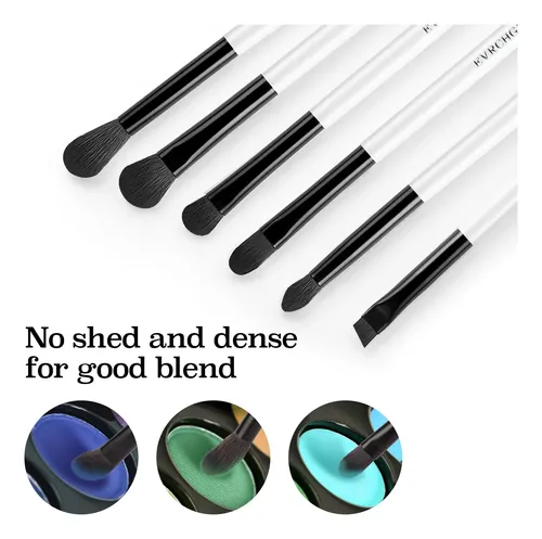 Set De Brochas Para Ojos Evrchgiea 6 Unidades Negro Mate