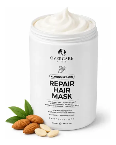 Mascarilla Capilar Overcare 1000ml Almendra Y Queratina  R