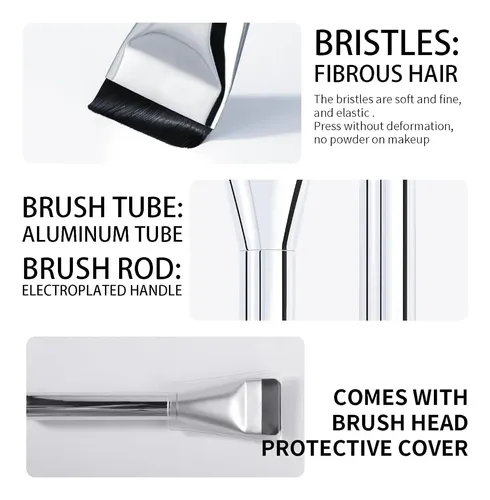 Brocha Plana For Base De Maquillaje, Brocha Ultrafina Syse