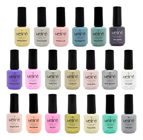 Meliné X 20 Esmaltes Gel On-off Color Semipermanente Uñas 6c