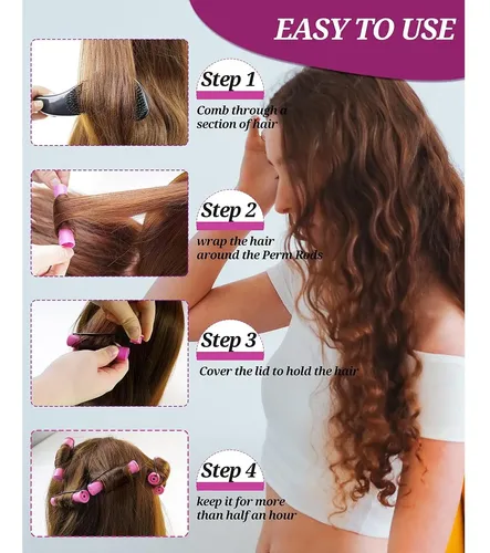 Rulos De Perm Para Cabello Con Varillas Plásticas