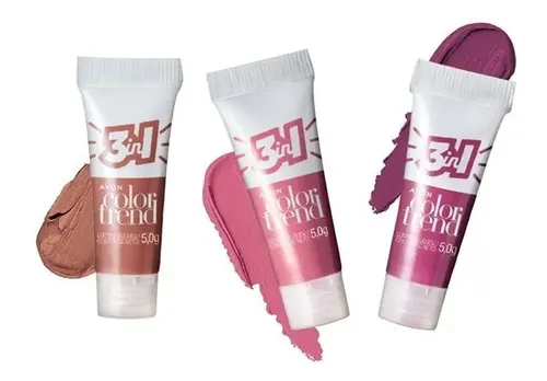 Labial Rubor y Sombra 3en1 Avon Color Trend Rosa/Marrón