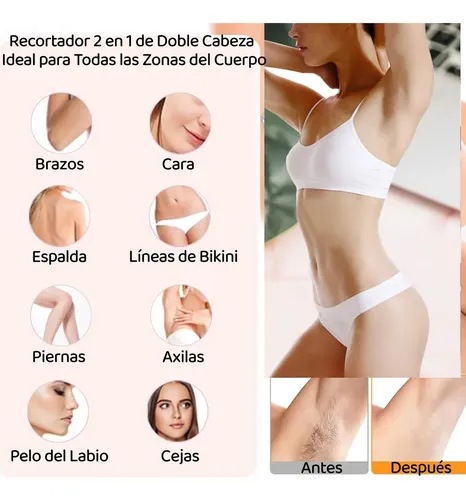 Depiladora Facial Eléctrica For Mujer  Rasuradora 3 En 1 A
