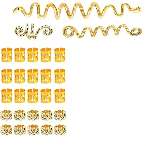 Set De 28 Aros De Pelo En Espiral, Trenzas Y Accesorios