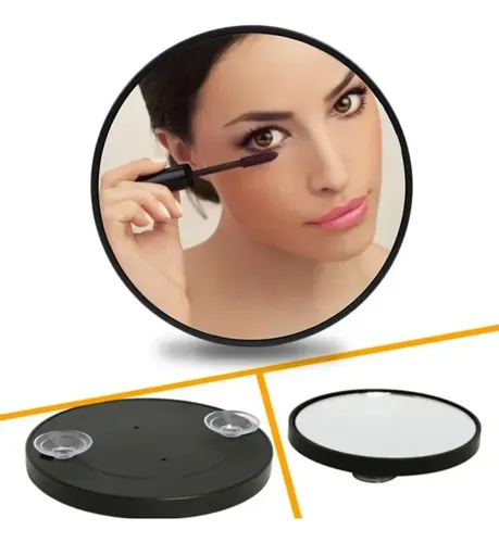 Espejo Aumento 5x Ventosa Maquillaje Black-5x
