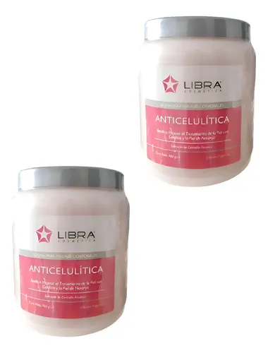 Crema Anticelulítica Libra Cosmética 980g Pack X2 Masajes