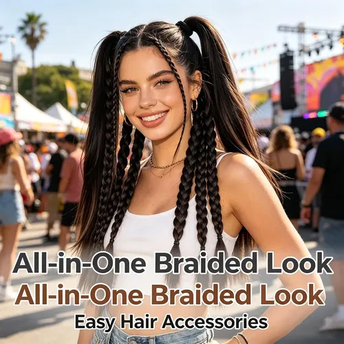 2 Trenzas De Cabello Sintético, Extensiones De Cabello Trenz
