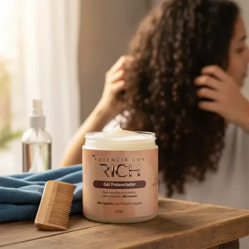 Gel Potenciador Rich Cova Alta Fijación Apto Método Curly