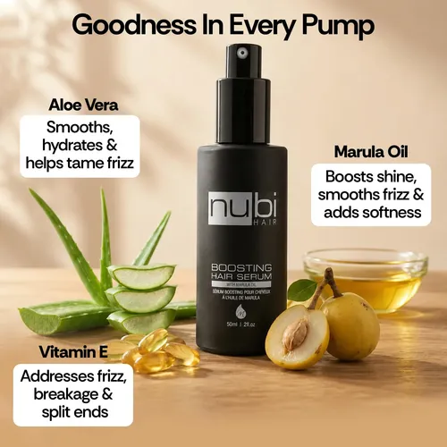 Serum Capilar Nubi Hair Aceite De Marula 60ml Brillo