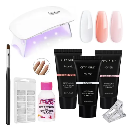 Kit Completo Polygel Cabina Uv Led Manicura Semipermanente