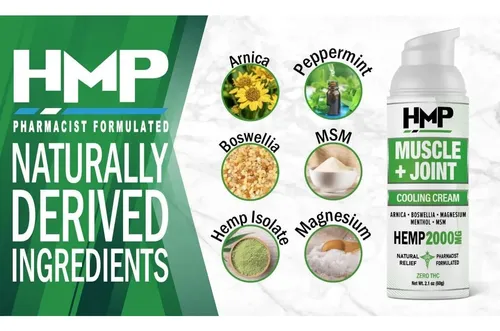 Crema De Cáñamo Hmp Músculos Y Articulaciones 2000mg