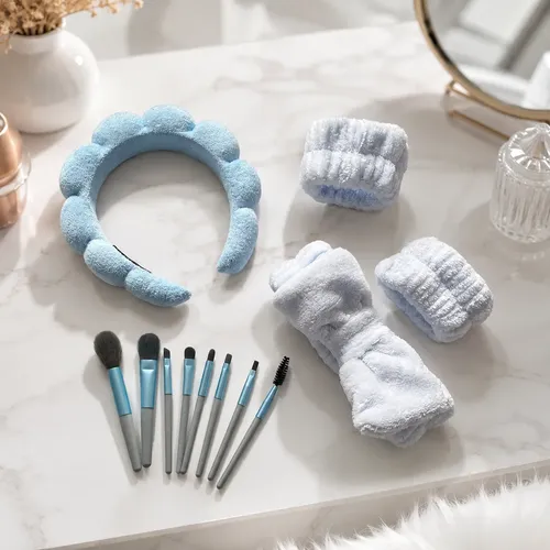 Set Skincare Completo 12 Piezas Kit Limpieza Facial Diadema