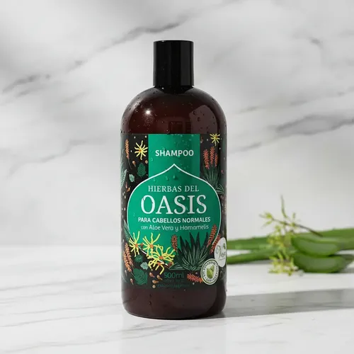 Shampoo para Cabellos Normales con Aloe Vera y Hamamelis Hierbas del Oasis 500ml