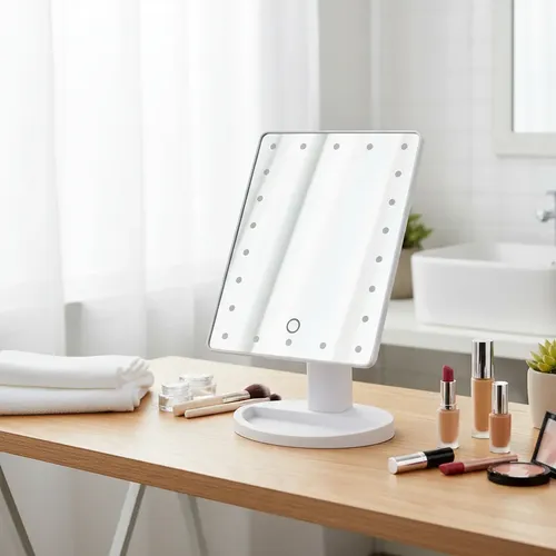 Espejo Maquillaje 16 Luces Led  Touch Rotacion 360° Usb