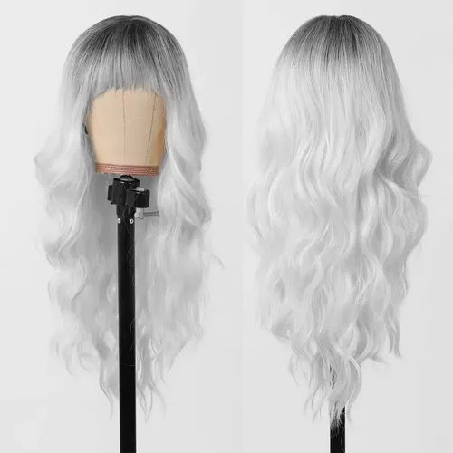 Peluca Larga Símil Natural Orgánica Fantasía Cosplay
