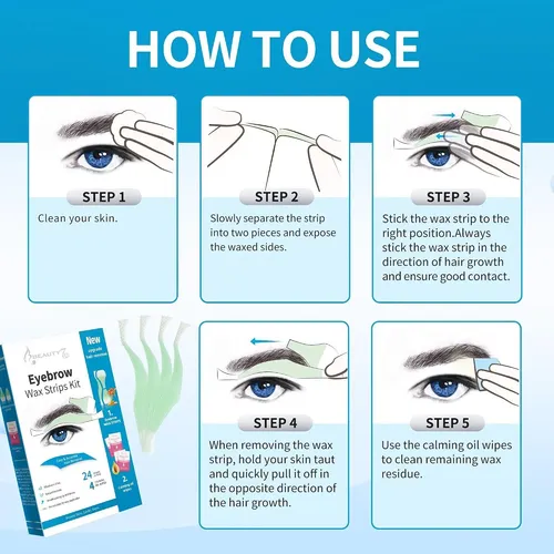 Tiras De Cera Fría Beauty7 Para Cejas Masculinas (24