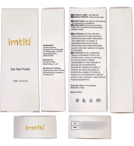 Gel Uv Azul Claro Imtiti Imt-e8-lbj 0.5 Fl Oz