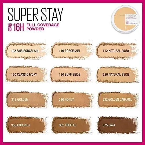 Base En Polvo De Cobertura Total Maybelline Super Stay 16h