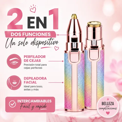 Depiladora Eléctrica Mujer 2 En 1 Facial Portátil Recargable