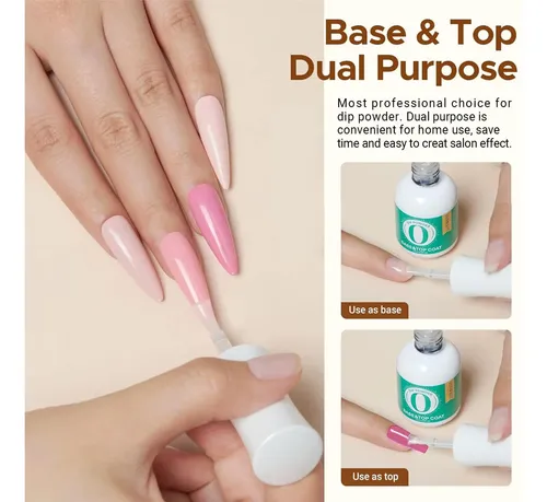Set Líquido En Polvo Para Inmersión Azurebeauty Base Top Coa