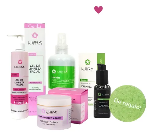 Kit Skincare Piel Sensible Acne Rosacea Con Crema Hidr Libra