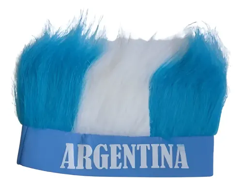 Vincha Peluca Pelos Parados Argentina Mundial Cotillon