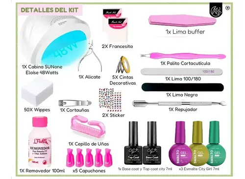 Kit Profesional Completo 34u Manicura Semipermanente Cabina