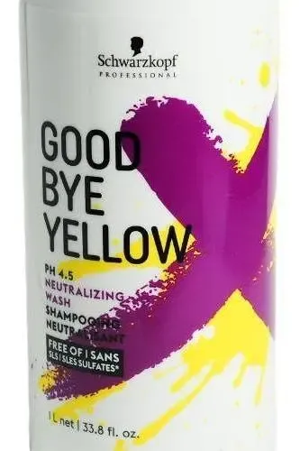 Shampoo Schwarzkopf Good Bye Yellow Matizador Sin Sulfato 1l