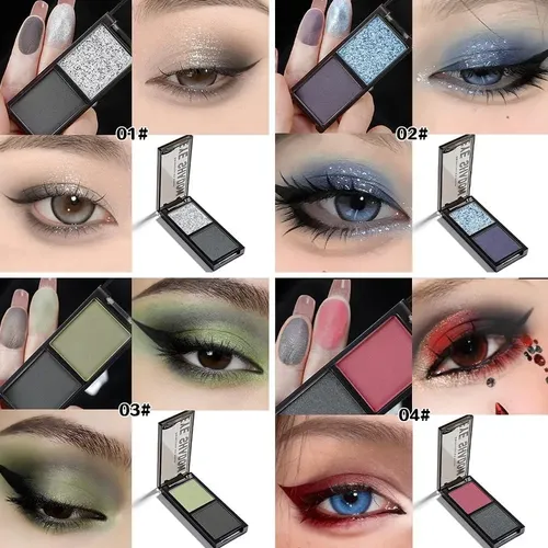 Paleta De Sombras Dual Matte Icy Blue Smoky Violet 02