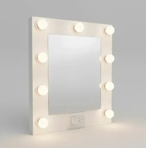 Espejo De Maquillaje Hollywood Genialoso Monroe Blanco Con Luces Led 50x60cm
