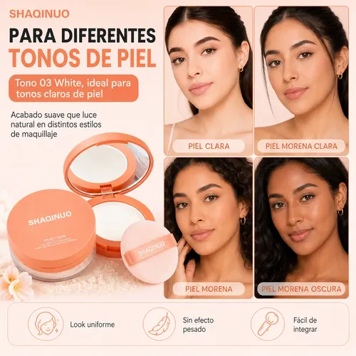 Polvo Compacto Shaqinuo Para Rostro Y Ojos