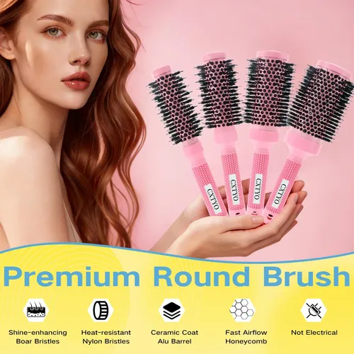 Cepillo Para Cabello Cxtyo 2,5cm Iónico Cerámico Redondo Pa