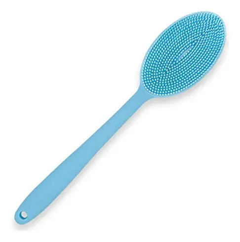 Body Scrubber Wolf War Silicone Exfoliante Azul